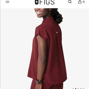 Figs scrub top. Burgundy size medium